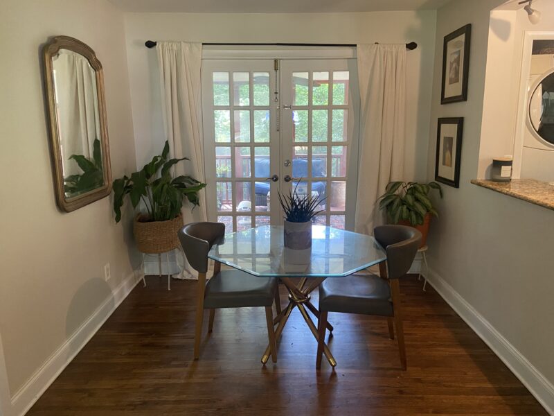 Eclectic midcentury modern with screened backporch