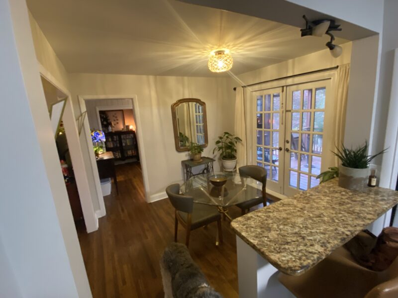 Eclectic midcentury modern with screened backporch