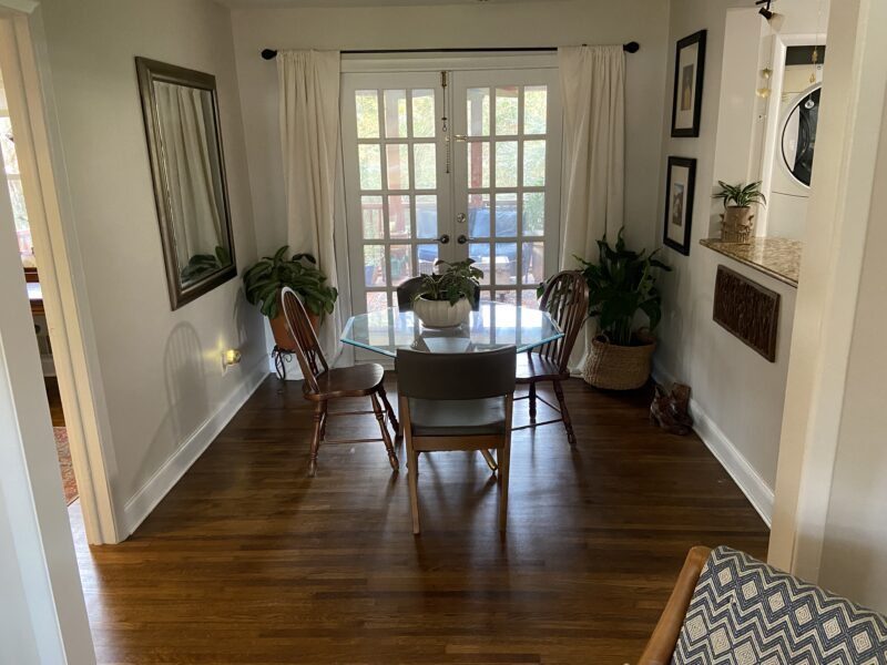 Eclectic midcentury modern with screened backporch